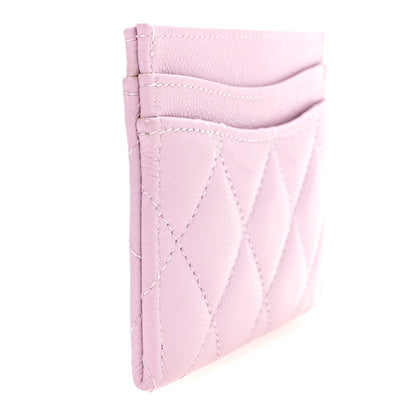 Chanel Caviar Quilted Card Holder Wallet Light Purple 3 of 8