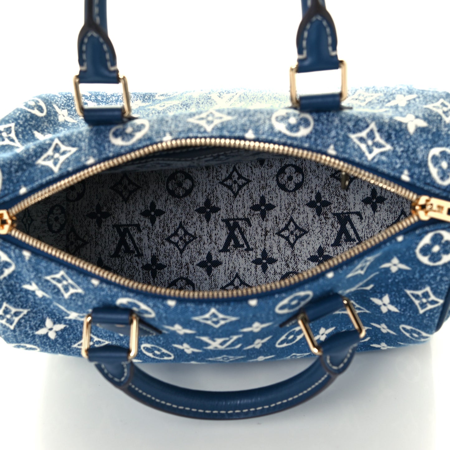 Monogram Jacquard Denim Speedy Bandouliere 25 Bleu