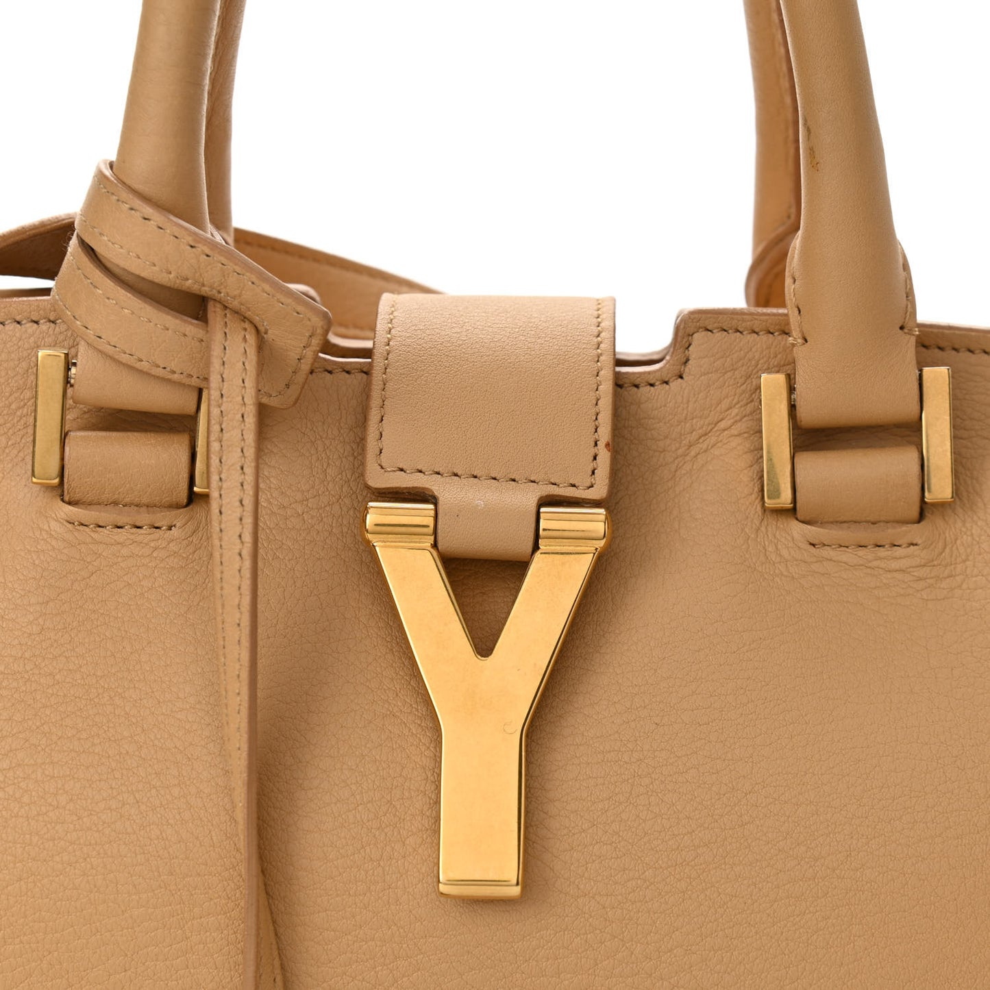 Calfskin Small Classic Y Cabas Light Beige