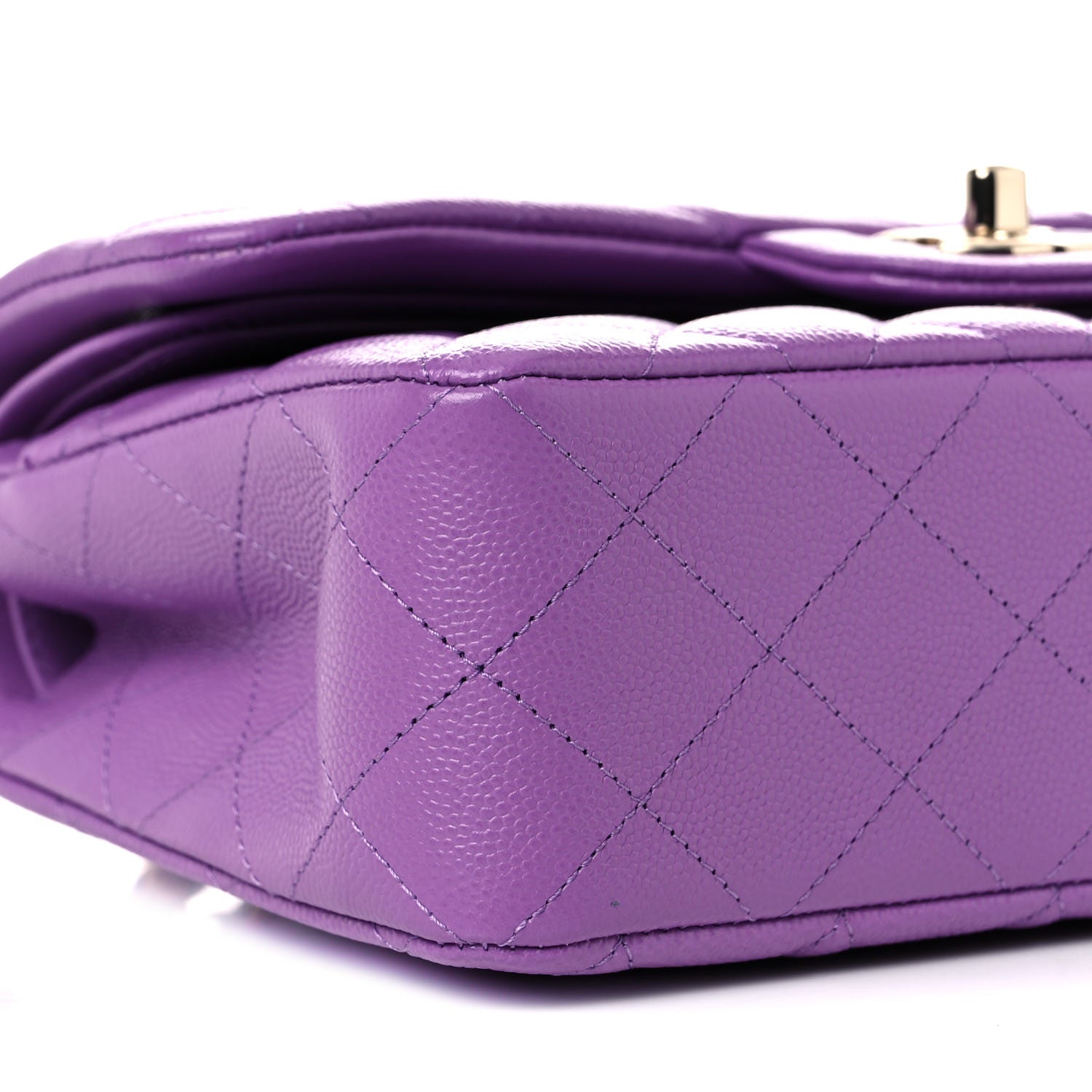 Chanel Caviar Quilted Small Double Flap Purple 8 of 11