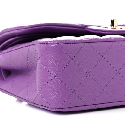 Chanel Caviar Quilted Small Double Flap Purple 8 of 11