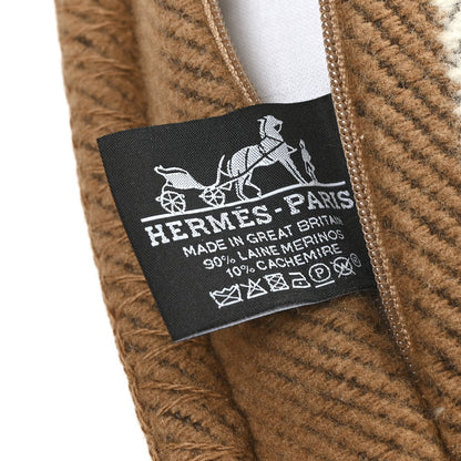 Hermes Wool Cashmere Avalon Pillow Ecru Camel 3 of 3