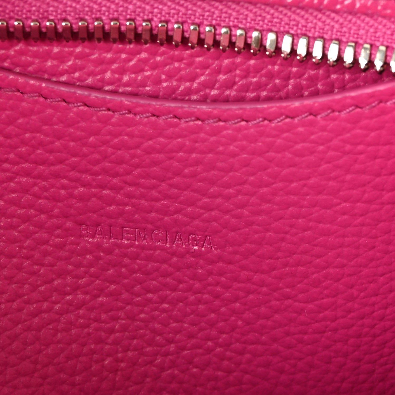 Balenciaga Grained Calfskin Neo Classic Silver Hardware Mini City Fuchsia 10 of 17