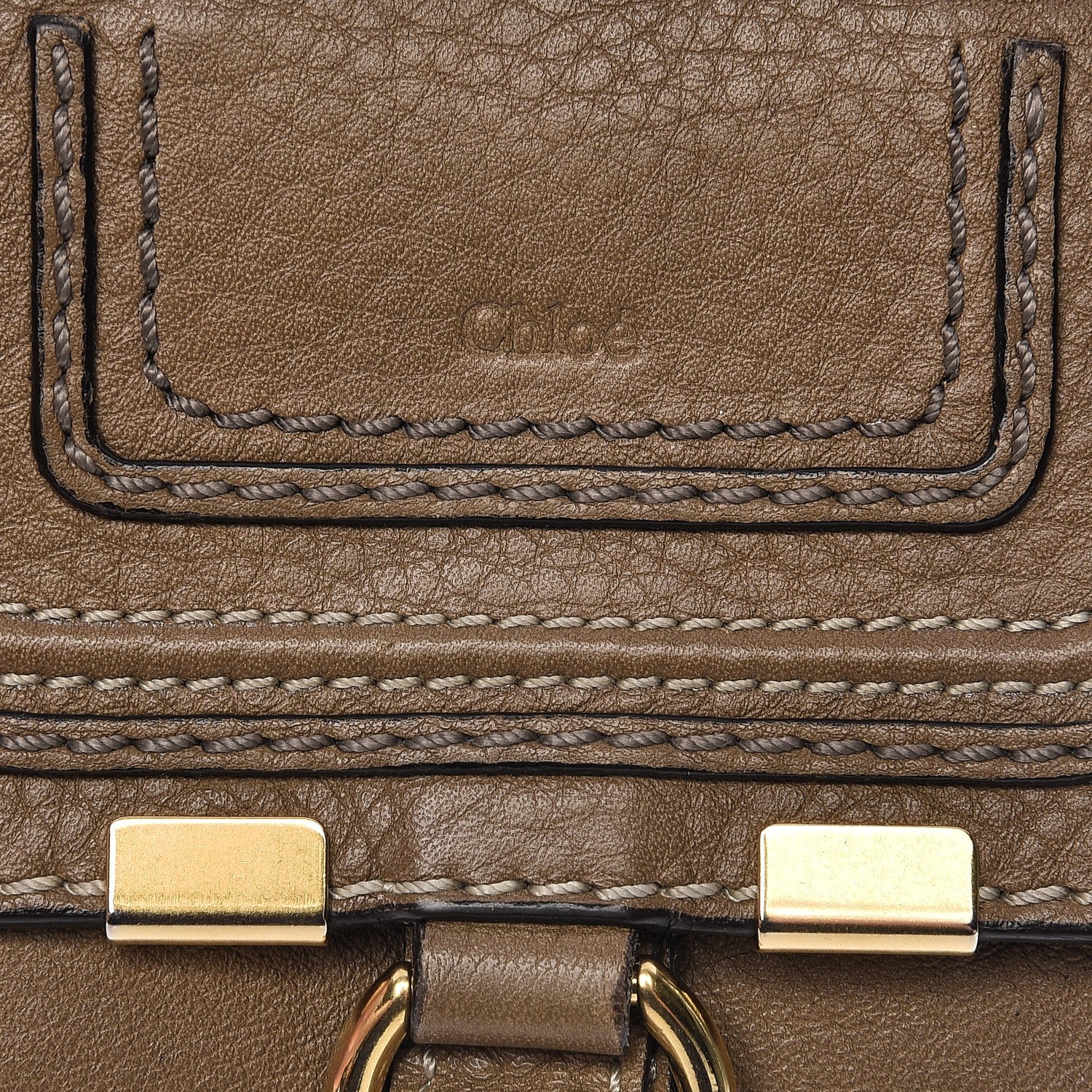 Chloe Grained Calfskin Marcie Square Wallet Nut 6 of 9