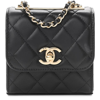 Chanel Lambskin Quilted Mini Trendy CC Chain Wallet Black 1 of 12