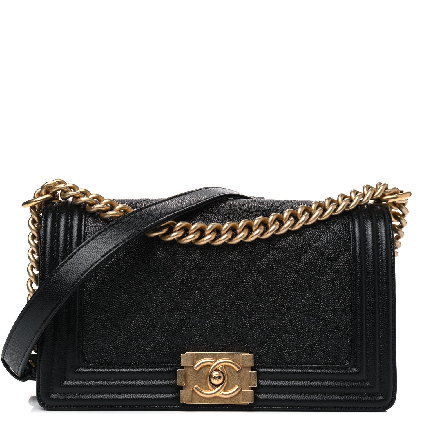 Chanel Caviar Quilted Medium Boy Flap Black 1 of 4