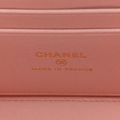 Chanel Lambskin Quilted Small Top Handle Vanity Case With Chain Light Pink 6 of 11