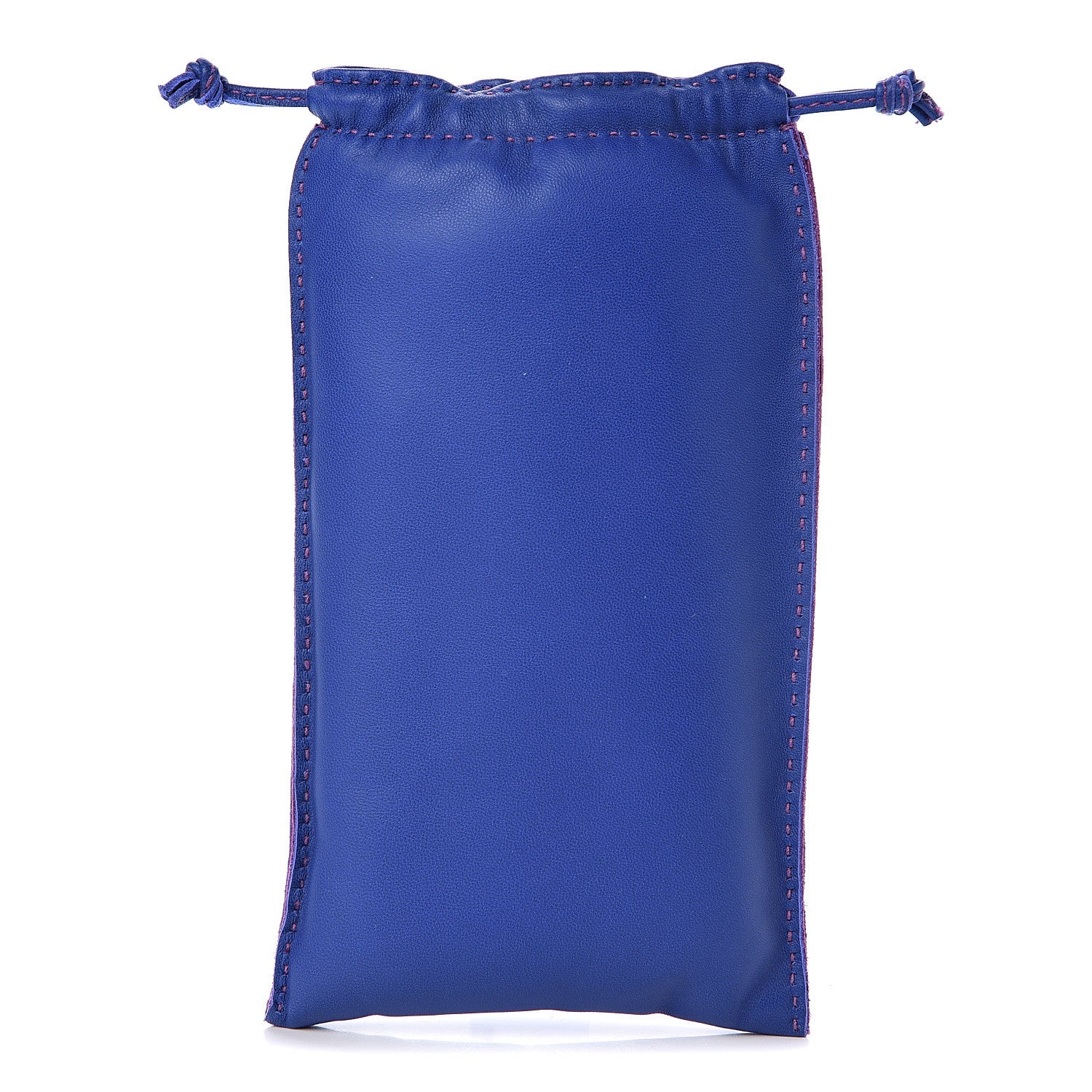 Hermes Lambskin Pilo Pouch Bleu Electrique Anemone 1 of 6