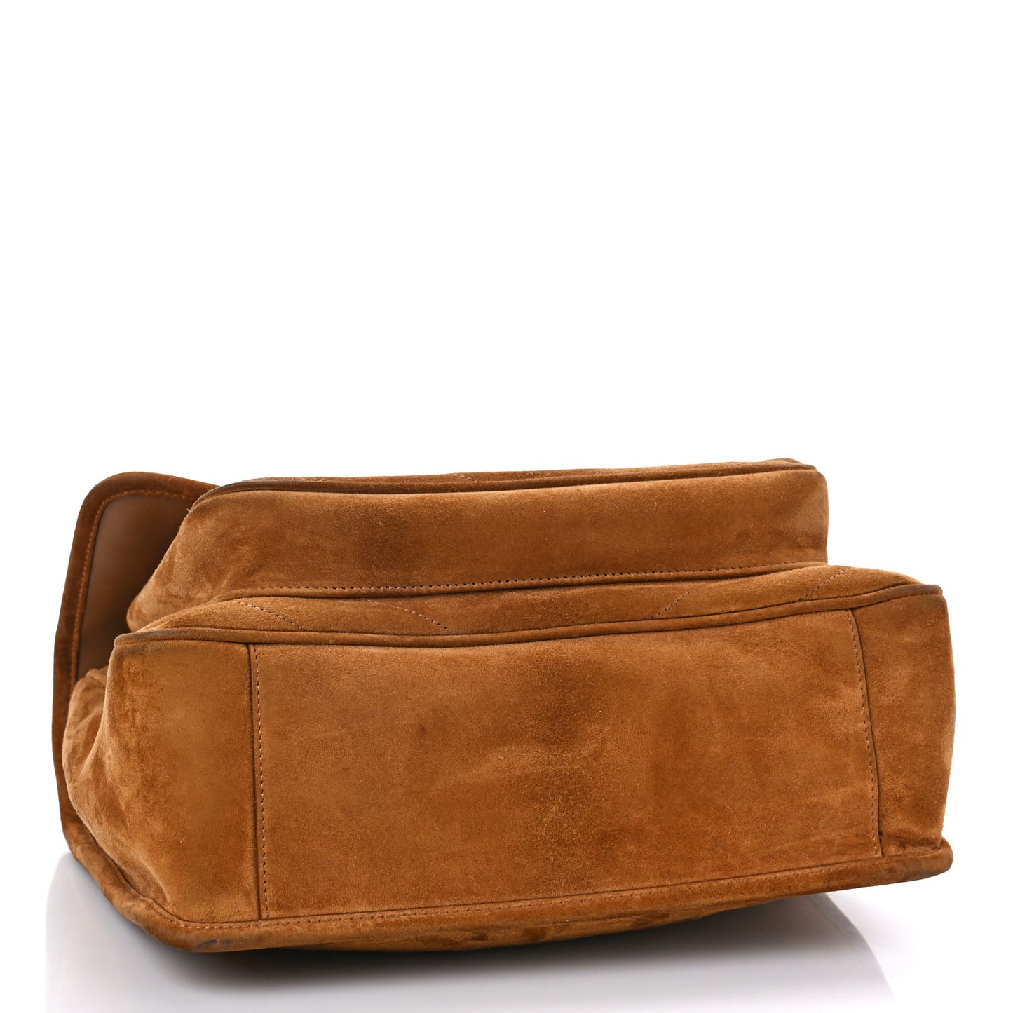 Suede Monogram Medium Niki Chain Satchel Cinnamon