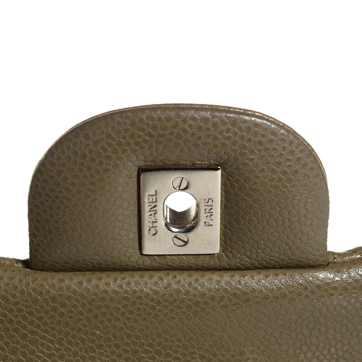 Caviar Quilted Jumbo Double Flap Green