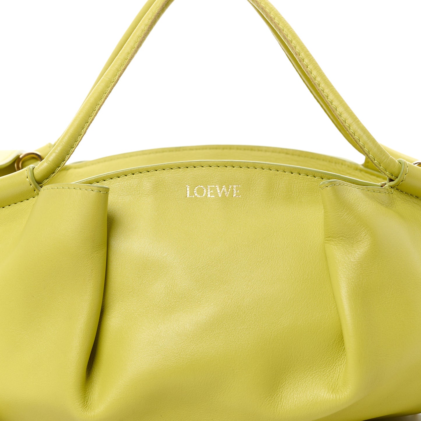 Shiny Nappa Calfskin Paseo Bag Lime Yellow