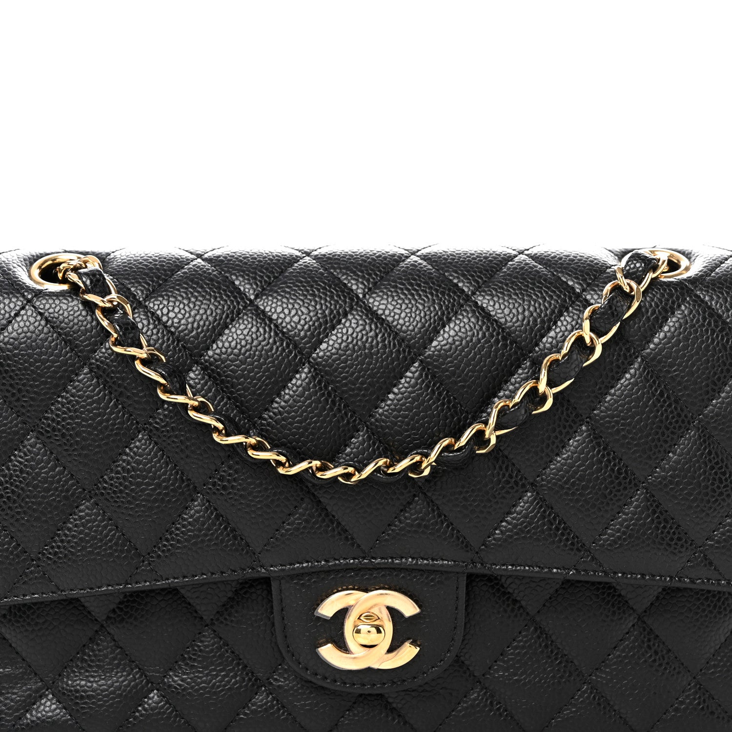 Chanel Caviar Quilted Medium Double Flap Black 8 of 10
