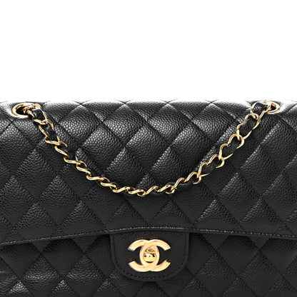 Chanel Caviar Quilted Medium Double Flap Black 8 of 10