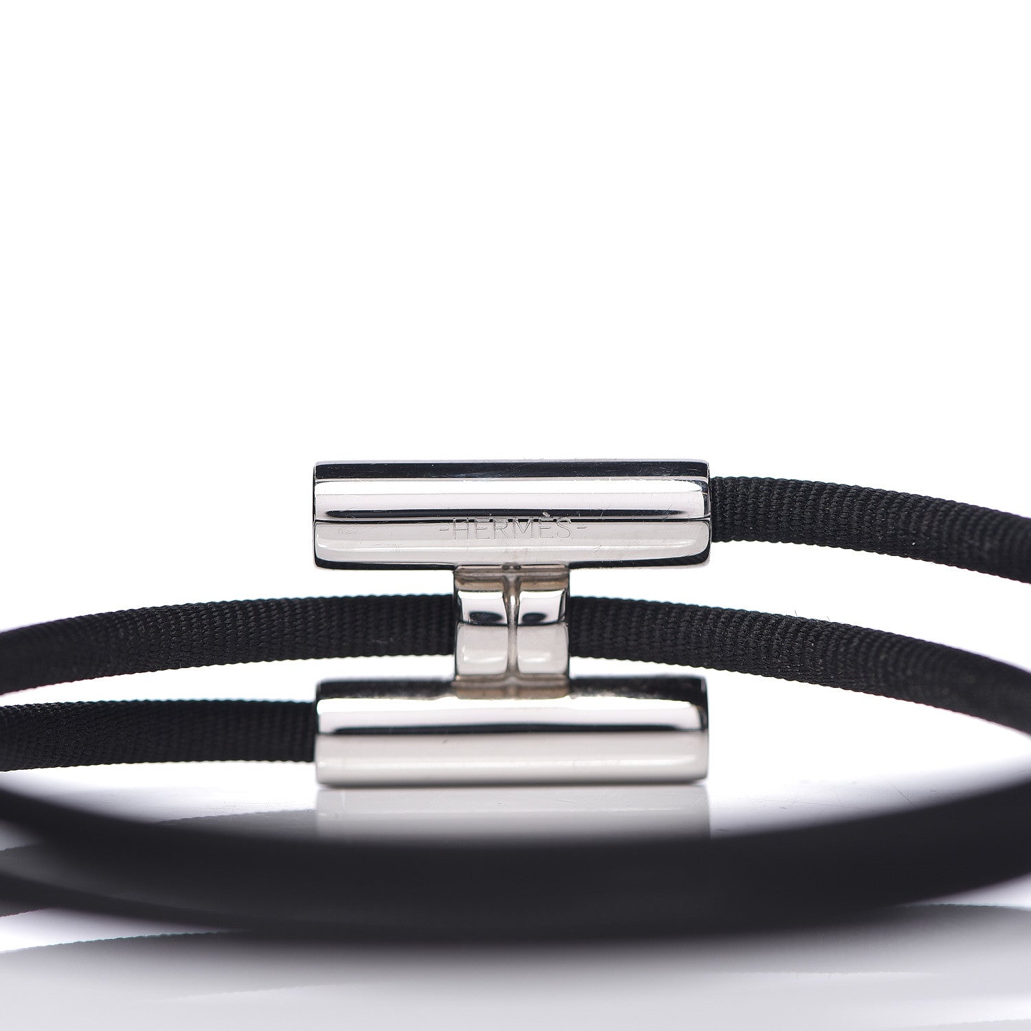 Hermes Double Wrap Cord Tournis Bracelet Black 3 of 3