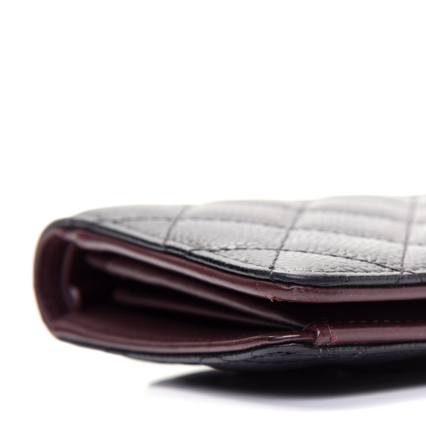 Caviar Quilted Yen Wallet Black