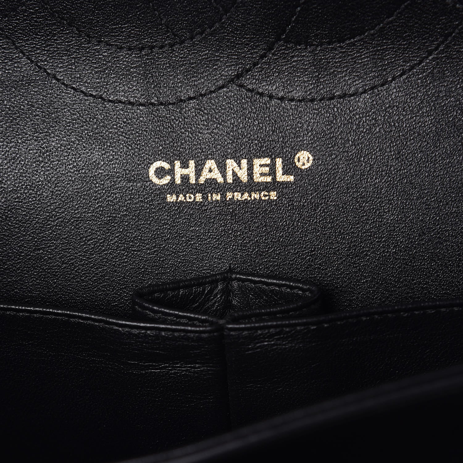 Chanel Lambskin Chevron Quilted Jumbo Double Flap Black 6 of 9