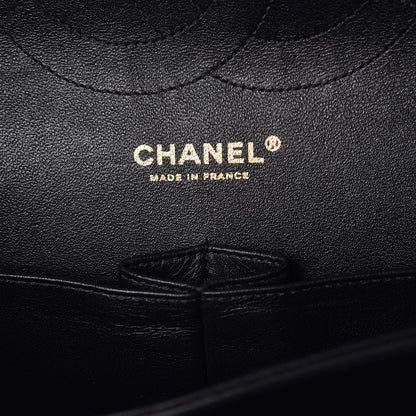 Chanel Lambskin Chevron Quilted Jumbo Double Flap Black 6 of 9