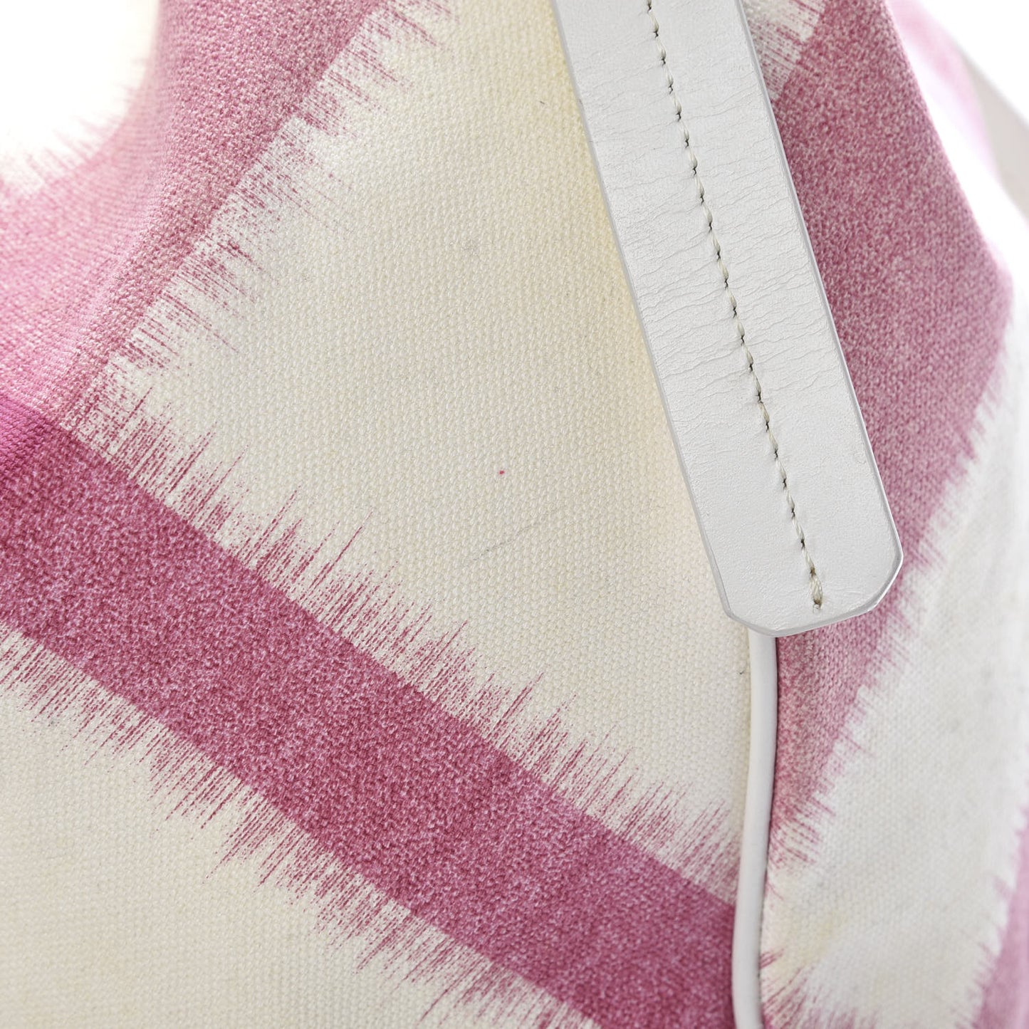 Canvas Ikat Check Tote Tea Rose