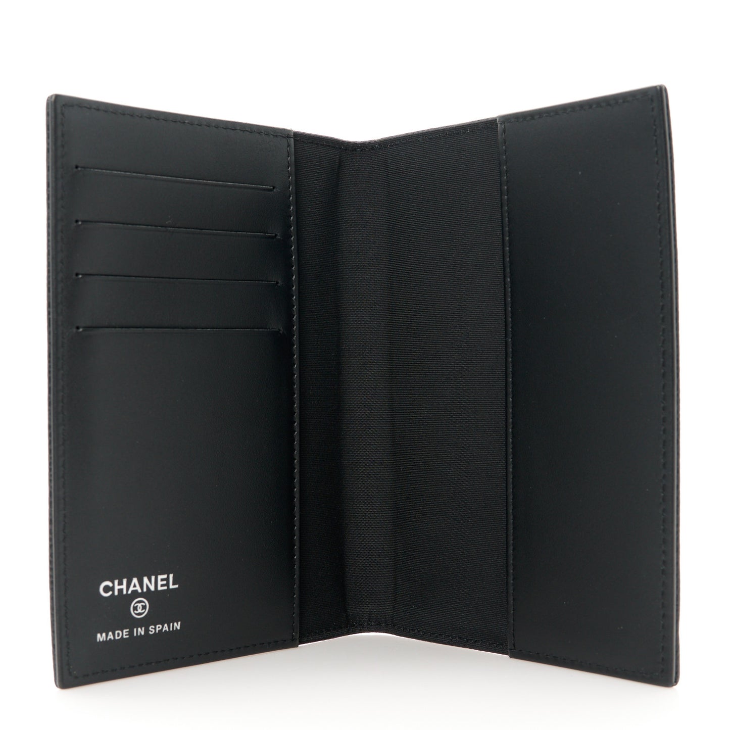 Caviar Timeless Passport Holder Black