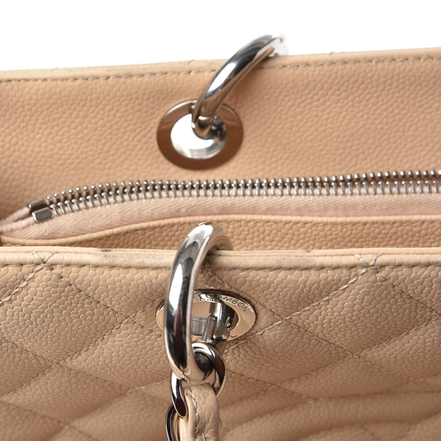Chanel Caviar Quilted Grand Shopping Tote GST Beige Clair 11 of 18