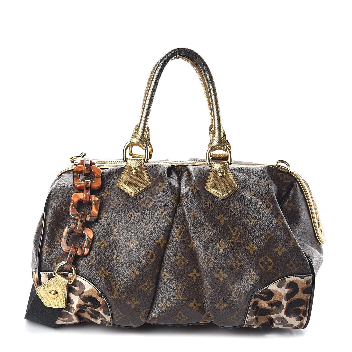 Monogram Leopard Stephen Bag