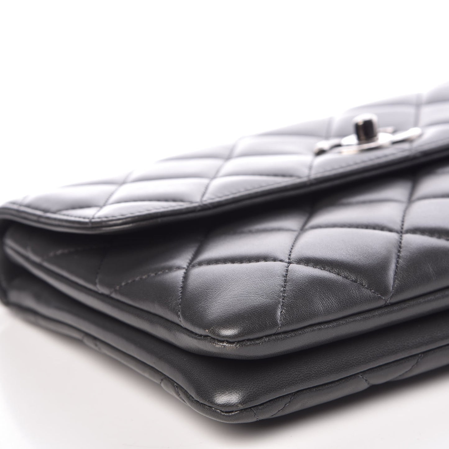 Lambskin Quilted Medium Trendy CC Flap Grey