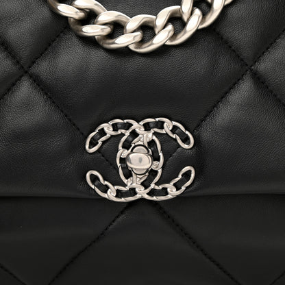 Chanel Lambskin Quilted Medium Chanel 19 Flap Black 8 of 10