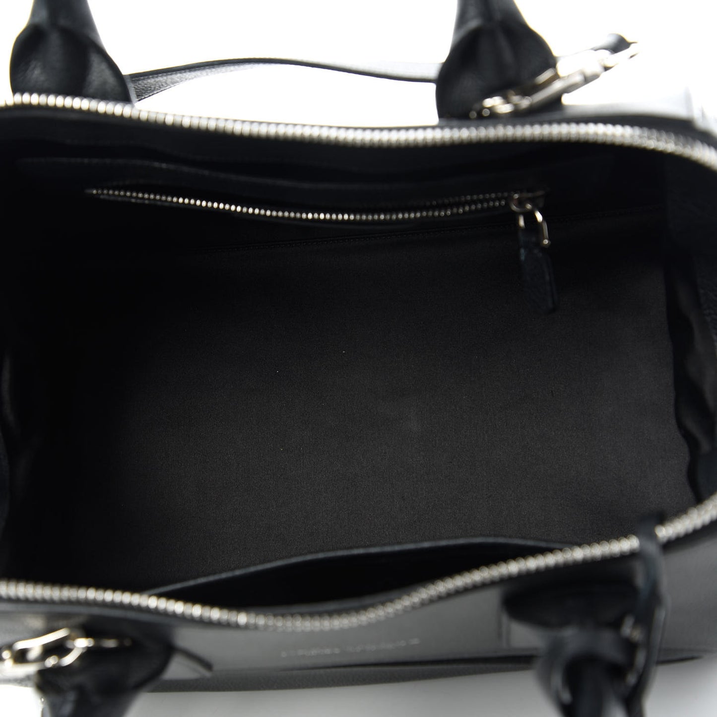 Textured Calfskin Small Incognito Satchel Black