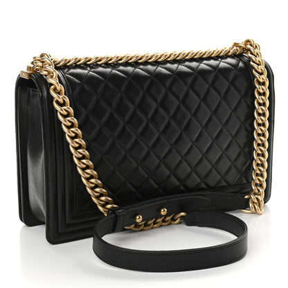 Chanel Lambskin Quilted New Medium Boy Flap Black 3 of 11