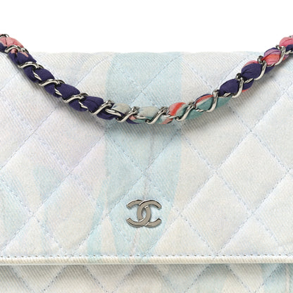 Chanel Canvas Quilted Jungle Jeans Wallet on Chain WOC Multicolor 9 of 11