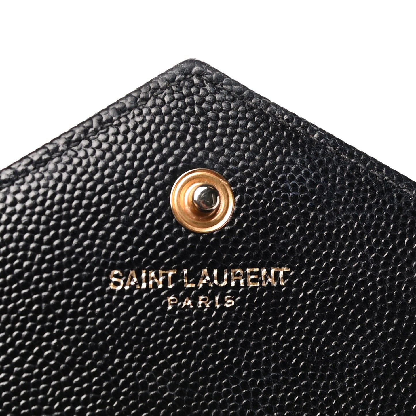 Grain De Poudre Matelasse Chevron Monogram Chain Wallet Black