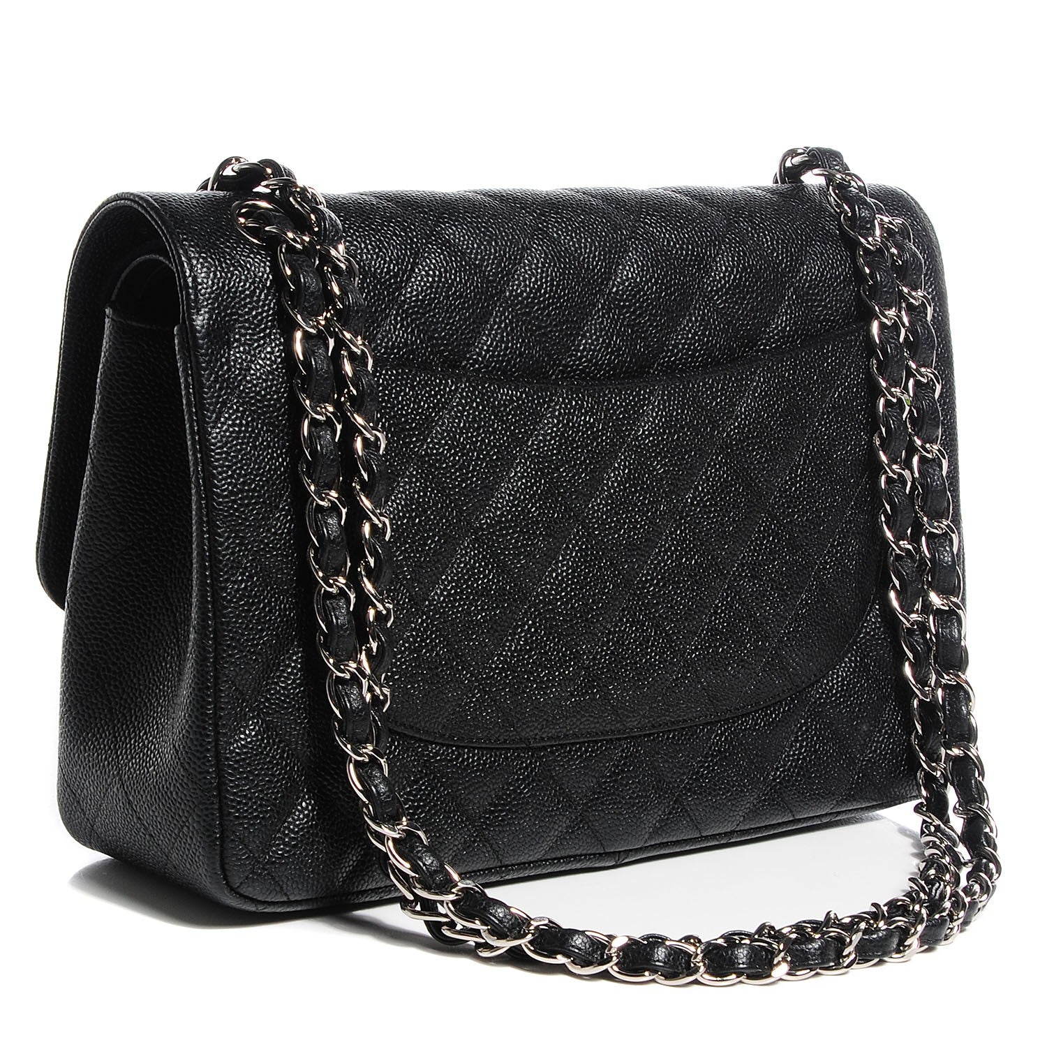 Chanel Caviar Quilted Jumbo Double Flap Black 3 of 9
