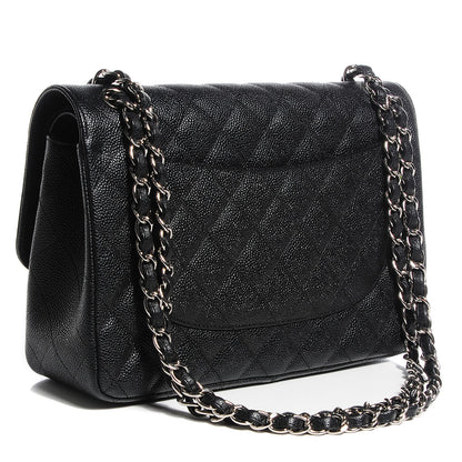 Chanel Caviar Quilted Jumbo Double Flap Black 3 of 9