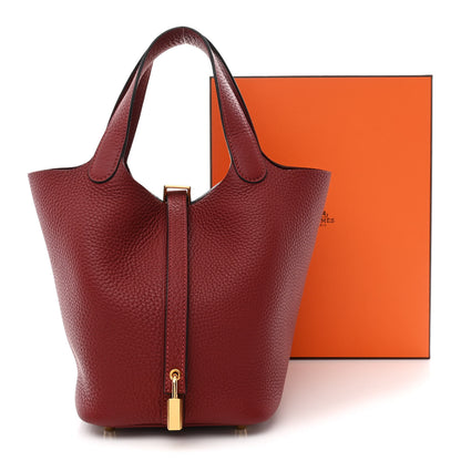 Hermes Taurillon Clemence Picotin Lock 18 PM Rouge H 11 of 11