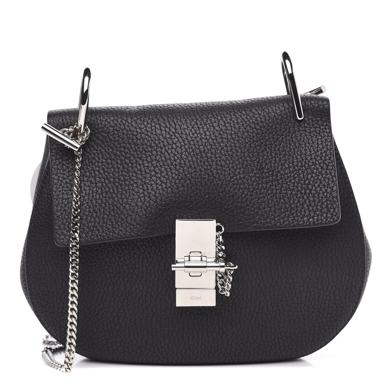 Chloe Grained Lambskin Drew Shoulder Bag Black 1 of 10