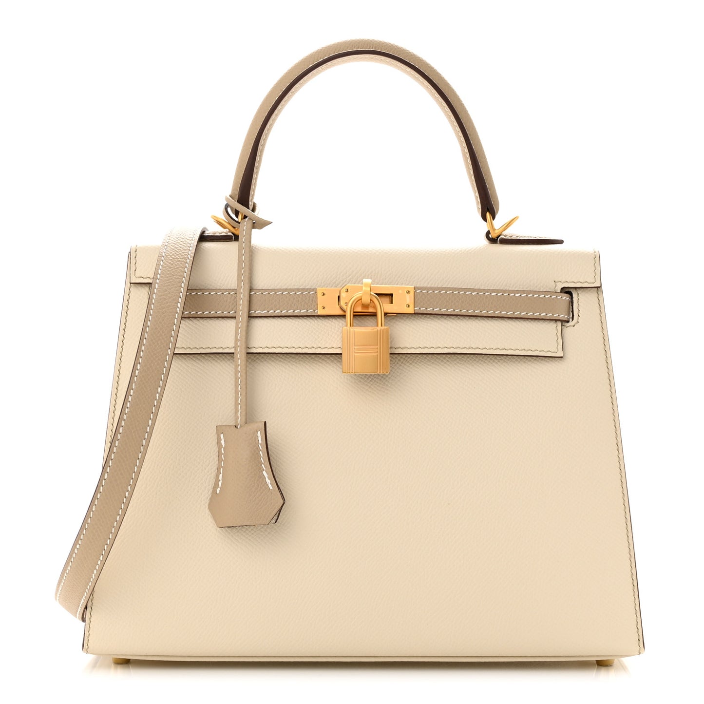 Epsom Bi-Color Horseshoe Kelly Sellier 25 Craie Trench