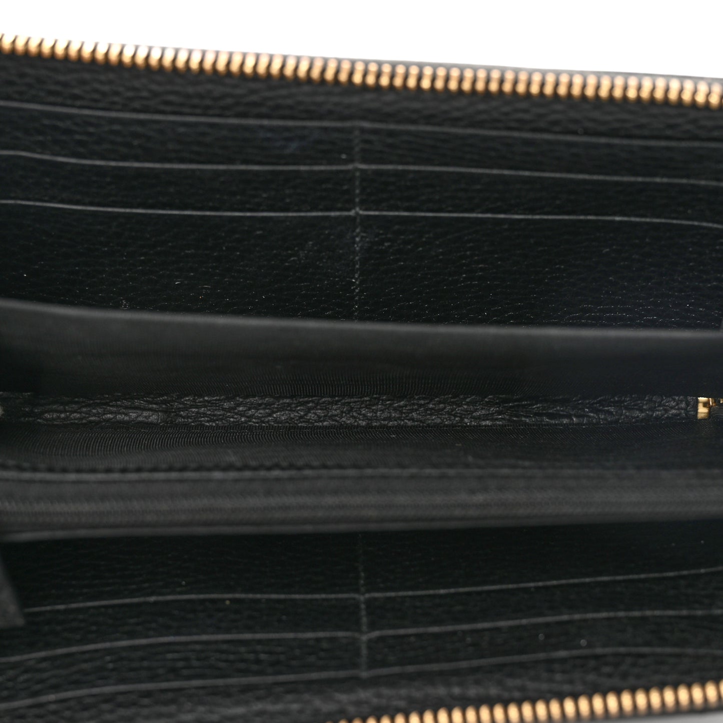 Dollar Calfskin GG Marmont Zip Around Wallet Black