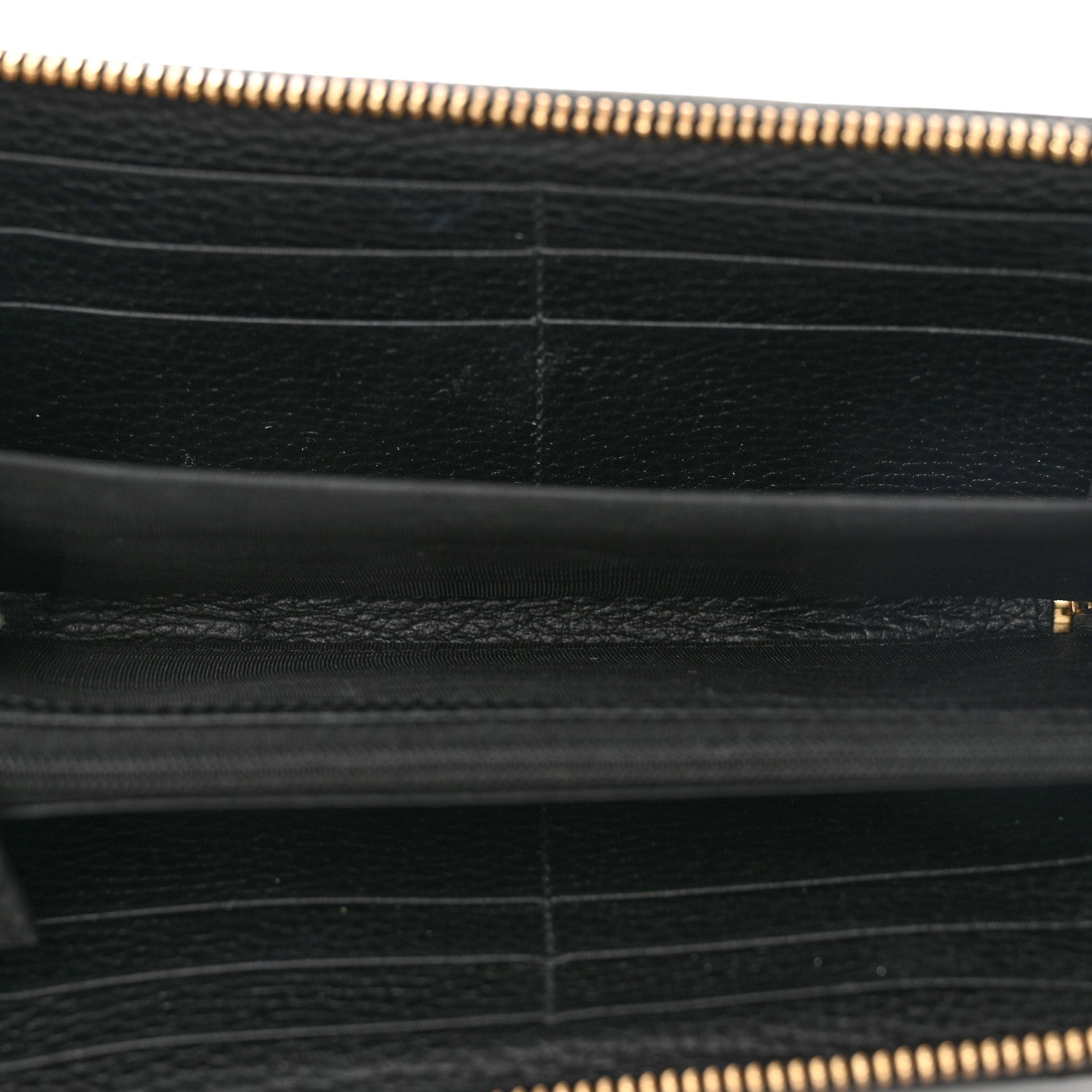 Gucci Dollar Calfskin GG Marmont Zip Around Wallet Black 5 of 8
