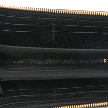 Gucci Dollar Calfskin GG Marmont Zip Around Wallet Black 5 of 8