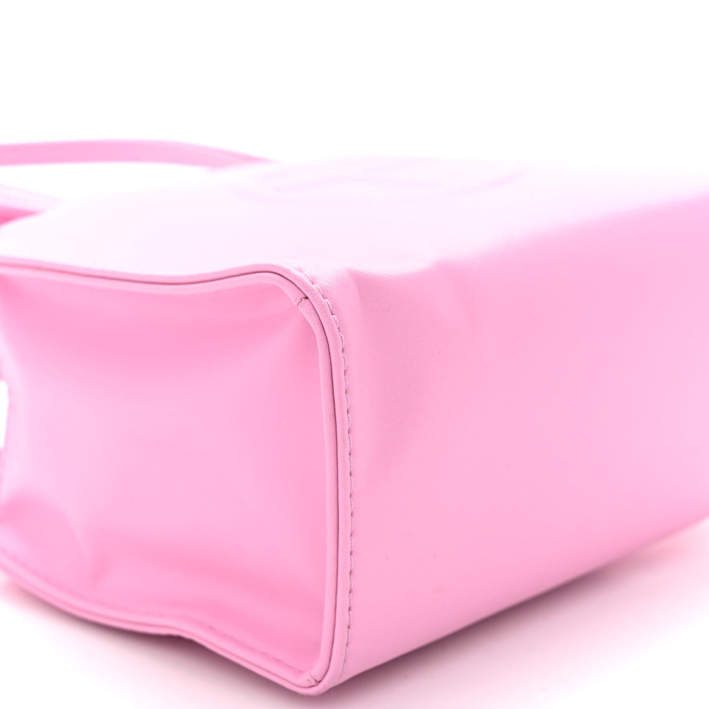 Vegan Leather Small Shopping Bag Bubblegum