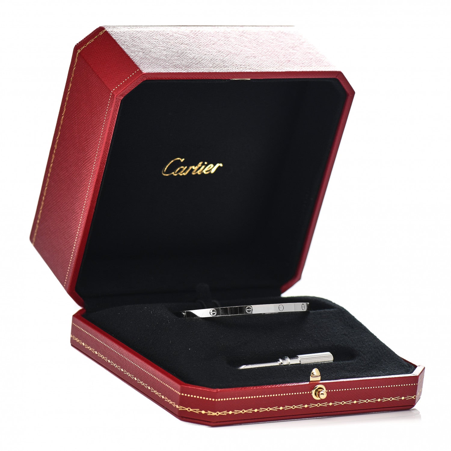 Cartier 18K White Gold Small LOVE Bracelet 18 2 of 5