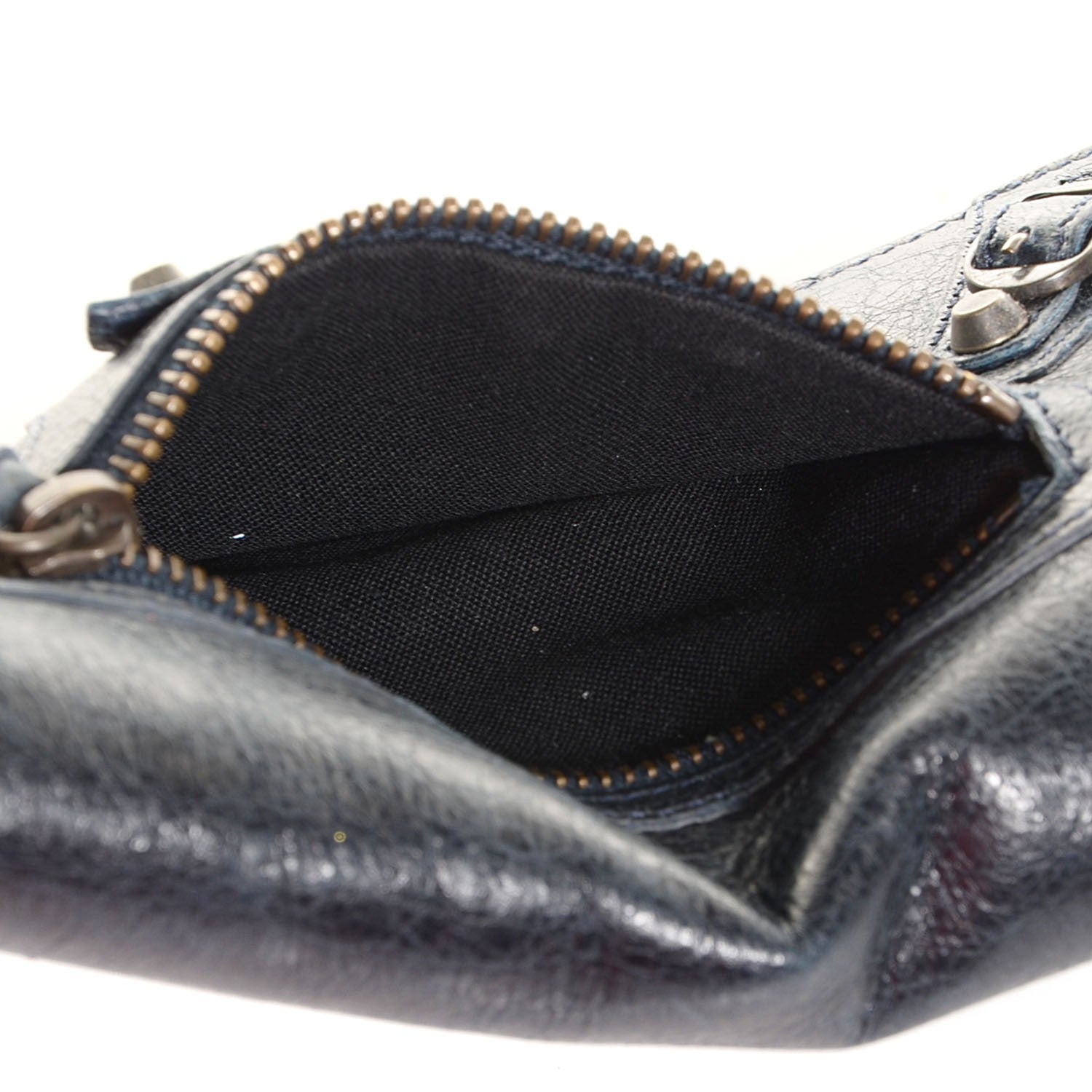 Balenciaga Agneau Classic Hardware Money Wallet Dark Night 6 of 11