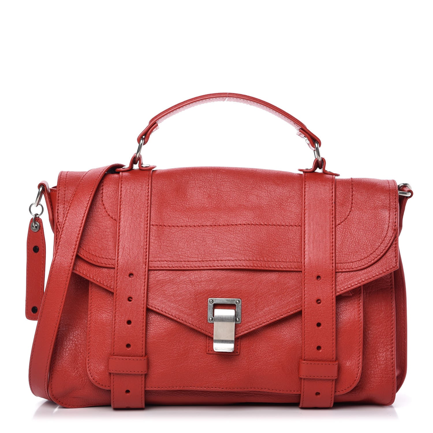 Proenza Schouler Lambskin Medium PS1 Satchel Red 1 of 11