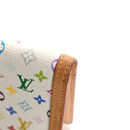 Louis Vuitton Monogram Multicolor French Purse Wallet White 12 of 13