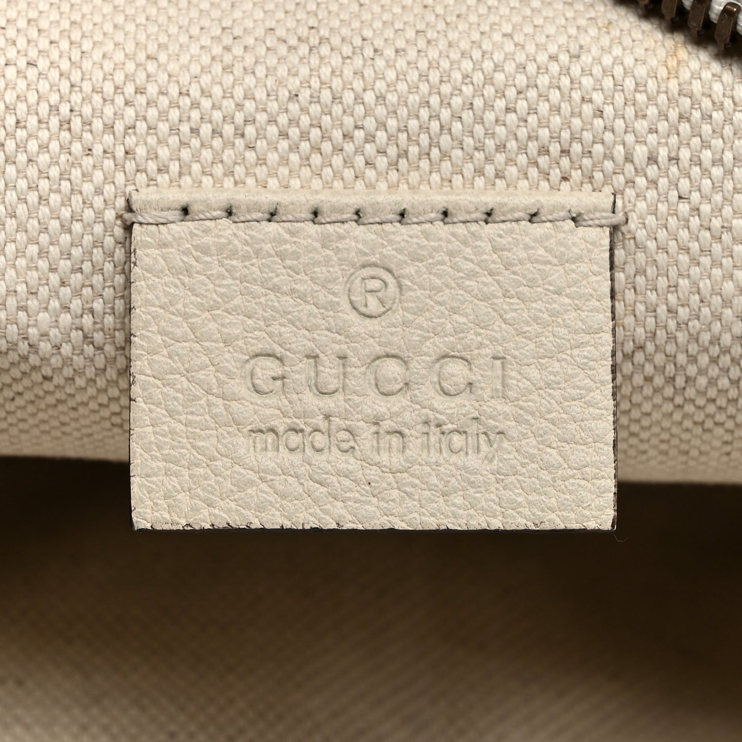 Grained Calfskin Coco Capitan Logo Belt Bag White