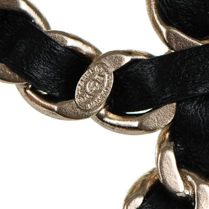Chanel Lambskin Chain CC Brooch Black Gold 4 of 4