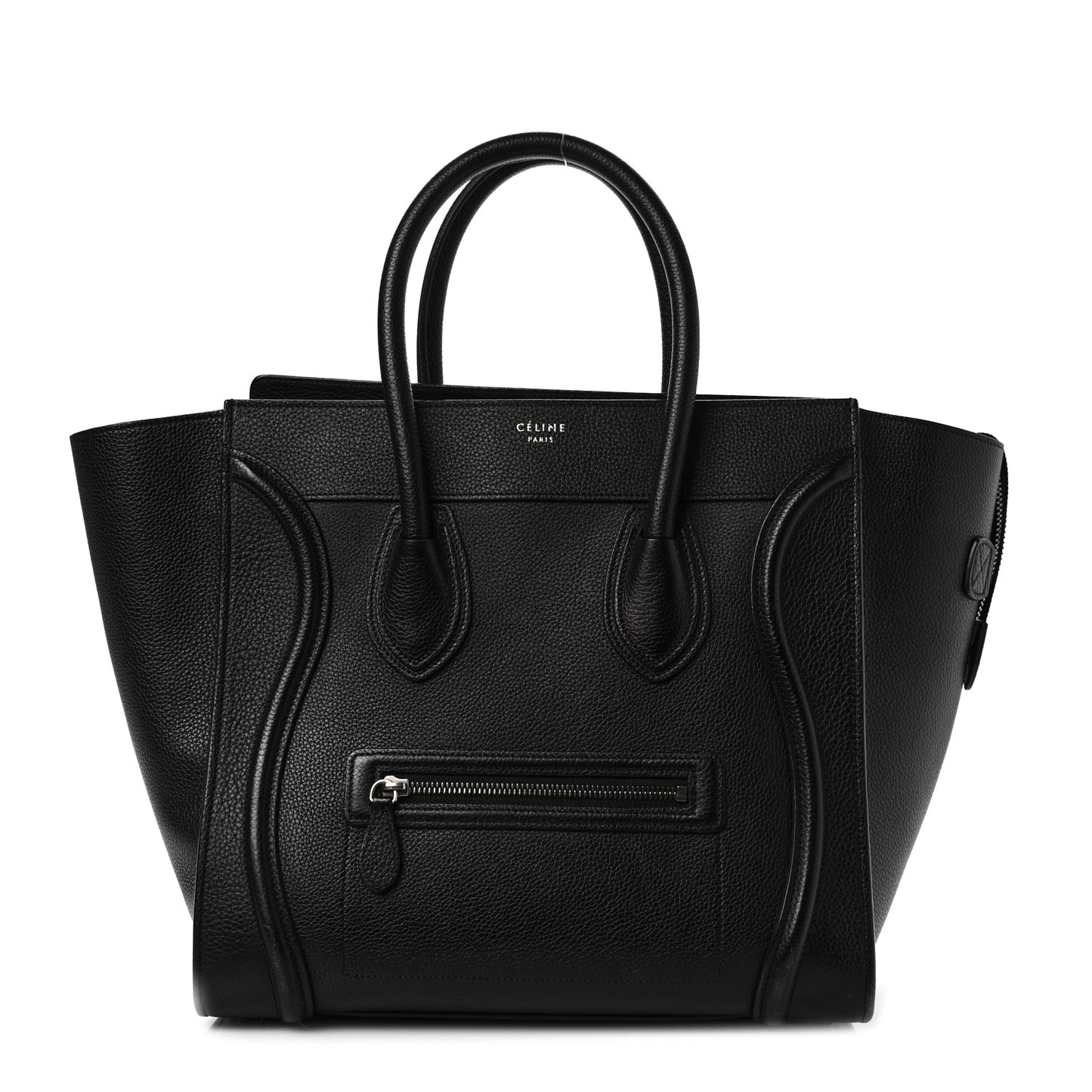 Drummed Calfskin Mini Luggage Black