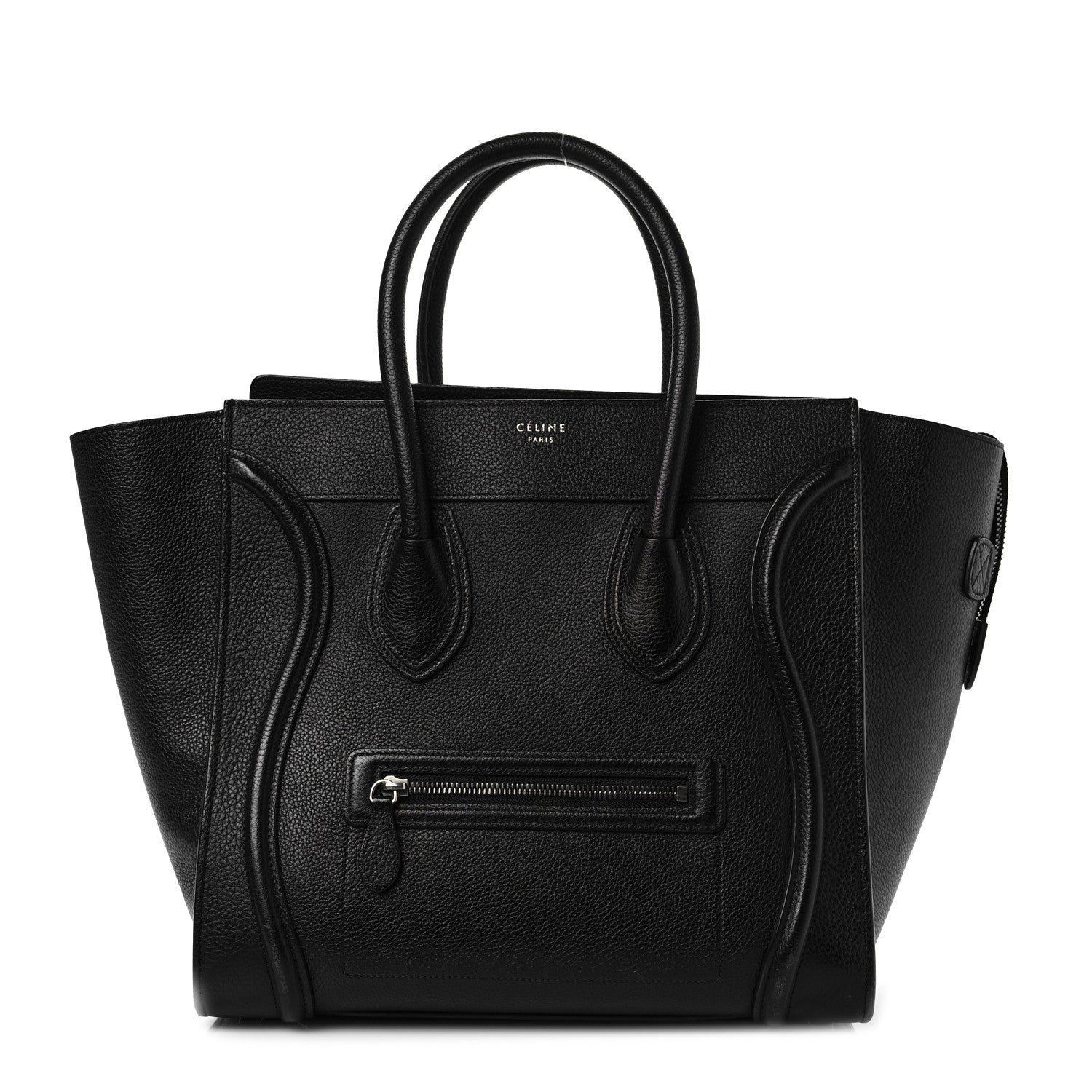 Celine Drummed Calfskin Mini Luggage Black 1 of 9