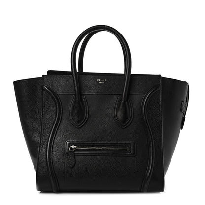 Celine Drummed Calfskin Mini Luggage Black 1 of 9