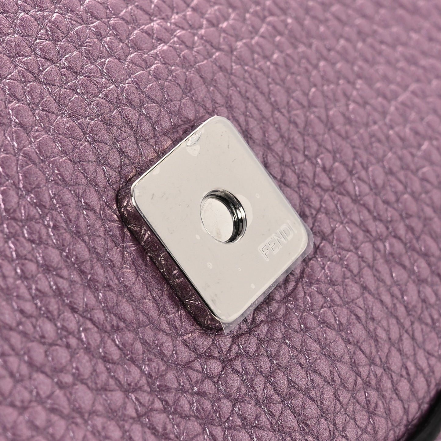 Metallic Cuoio Roma Sellerissima Nappa Sintetica Tape Stitch Mini Baguette Rosa Placca Argento